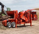 New Morbark Drum Chipper working in the field